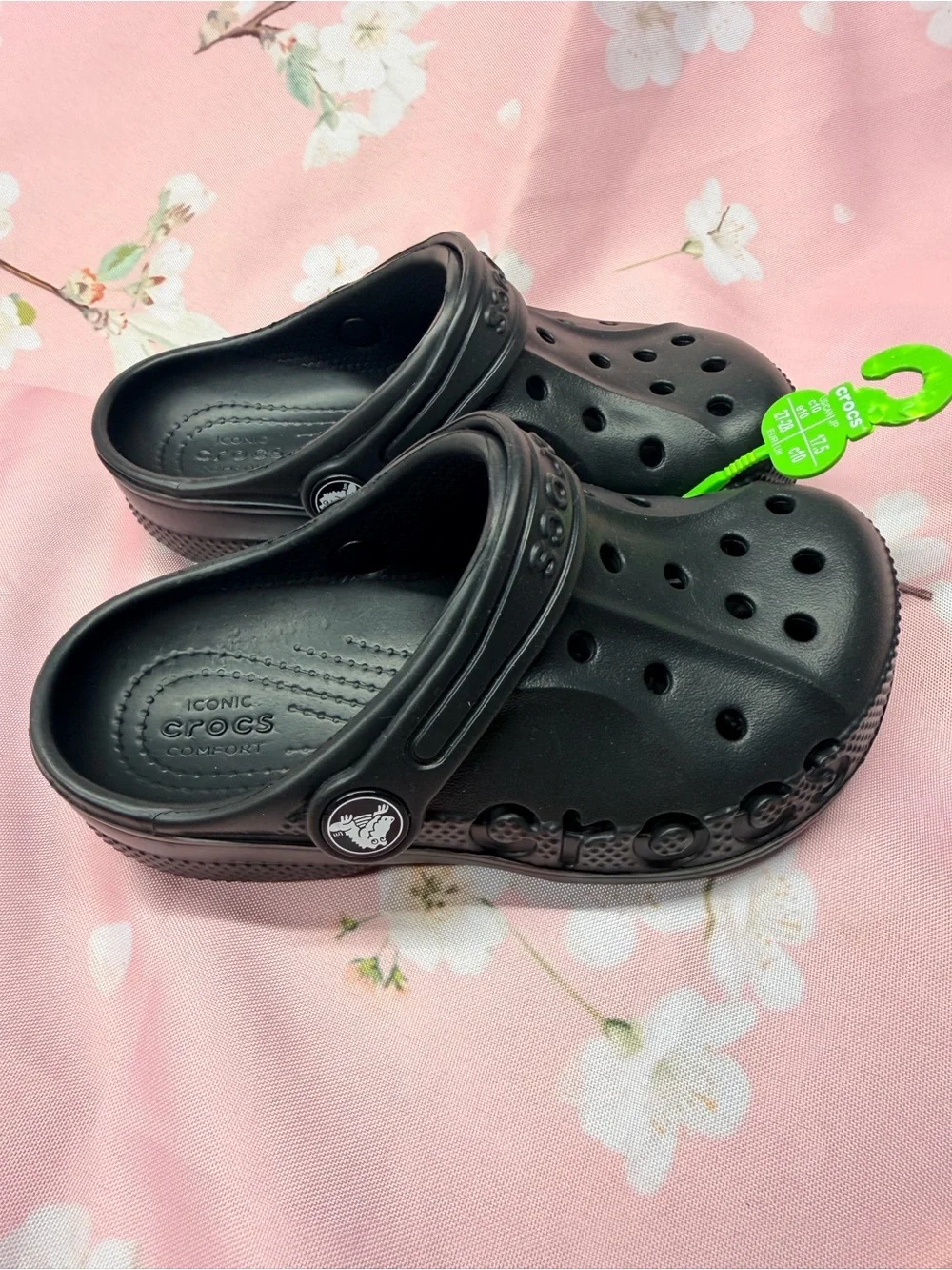 NWT CROCS Kids' Classic Clog - Black Sz C10